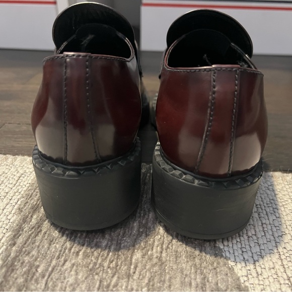 Prada Burgundy Loafers - Picture 4 of 5
